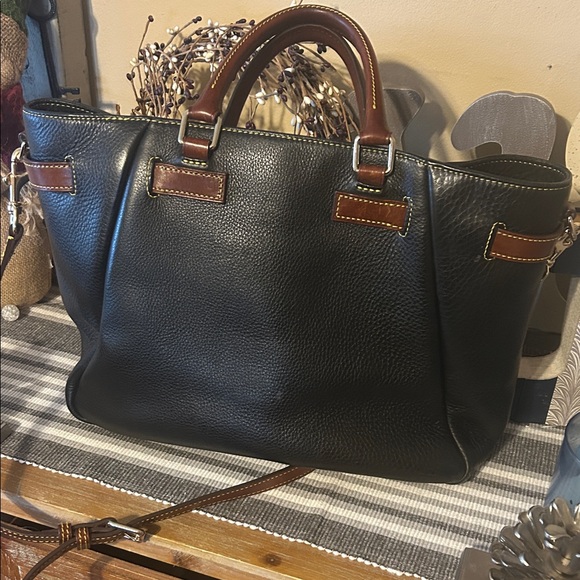 Dooney & Bourke Black and Brown Leather Bag - Picture 5 of 9